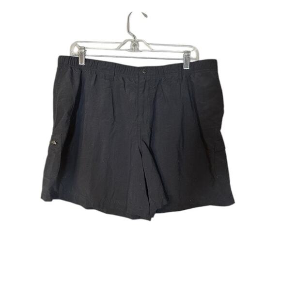 Columbia Black Nylon Button Zipper Zippered Pocket Running Shorts Women Sz XL - Picture 1 of 8